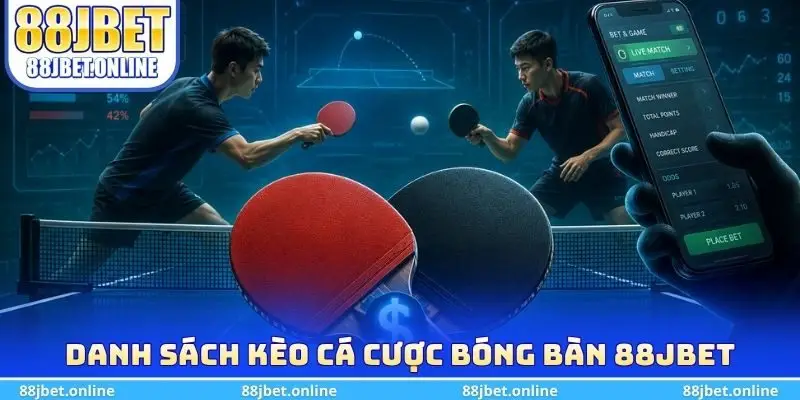 Danh sách kèo cá cược bóng bàn 88jbet 